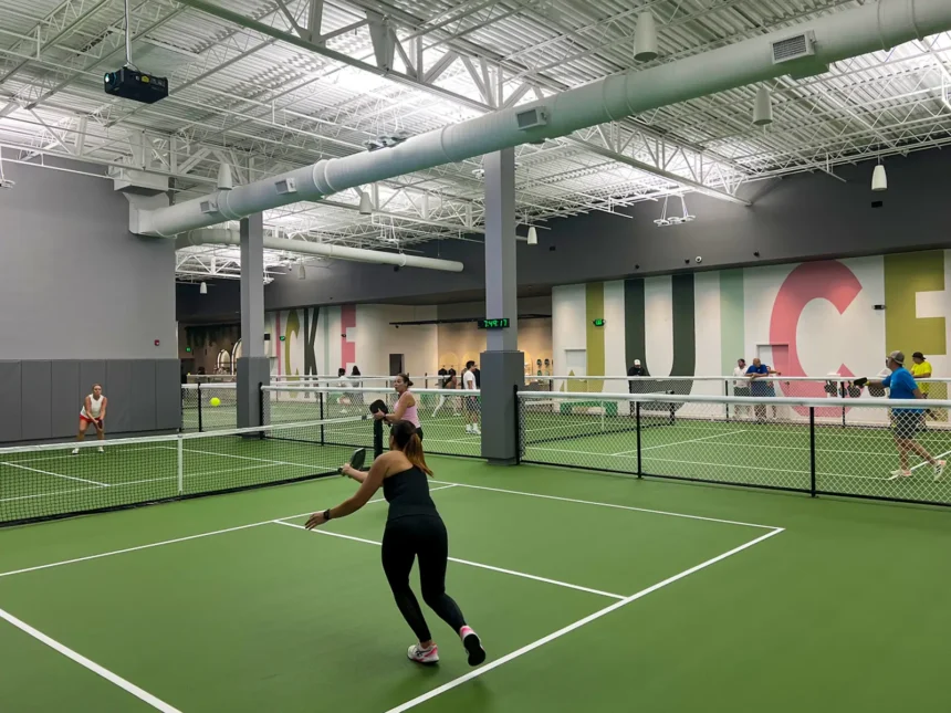 Pickle Juice Pickleball Players on the Court